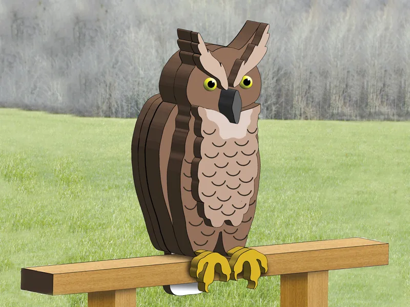 Great horned owl pattern is perfect for your deck or backyard