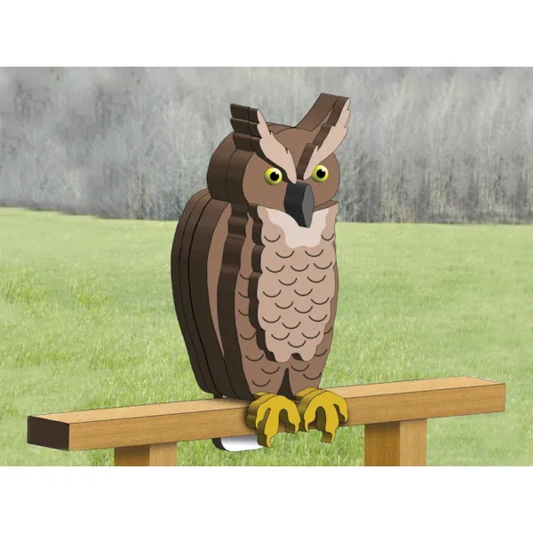 Great horned owl pattern is perfect for your deck or backyard