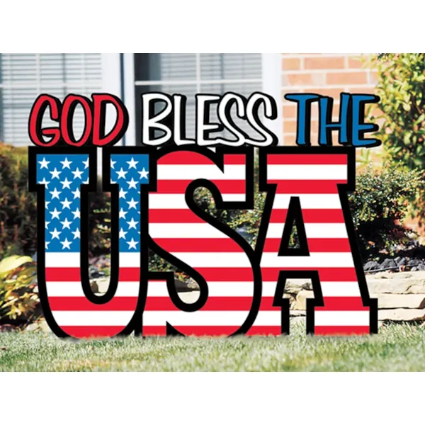 USA Yard art display is a great way to display your patriotism