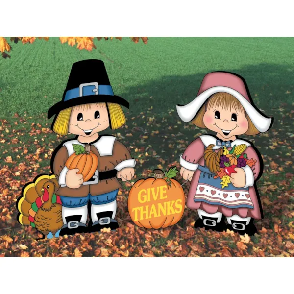 Thanksgiving dress-up darlings are a cute decoration for Thanksgiving