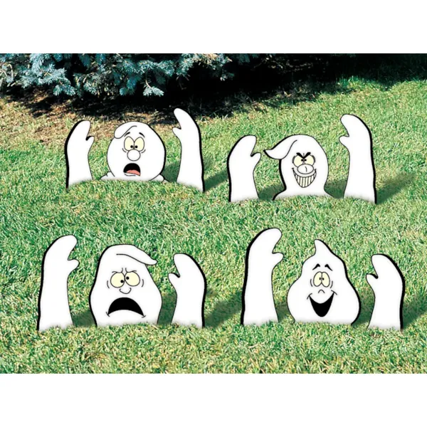 Ghost arising pattern features four separate ghosts that appear to be coming out of the ground