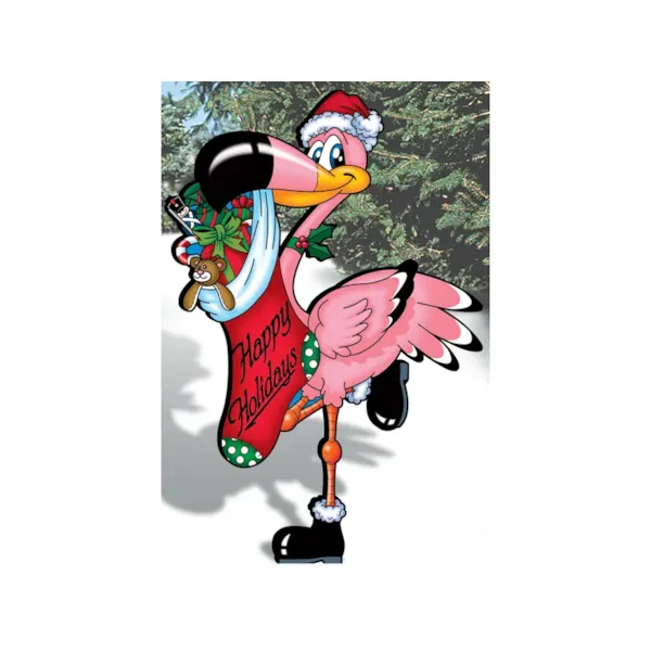 This Christmas flamingo adds great holiday to your yard in a warmer climate