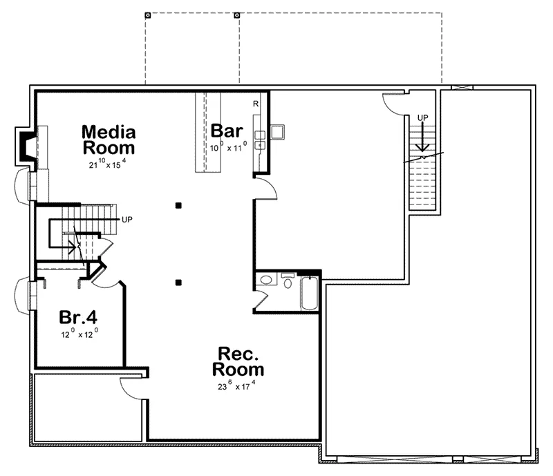 Building Plans Lower Level Floor -  098D-6003 | House Plans and More