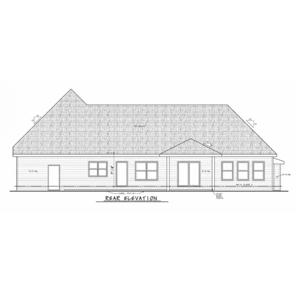 Building Plans Rear Elevation -  098D-6003 | House Plans and More