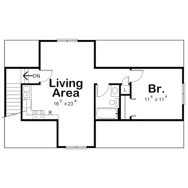 Building Plans First Floor - Caryln Apartment Garage 098D-7502 | House Plans and More