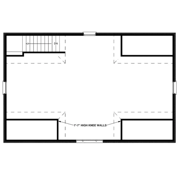 Building Plans Second Floor - Lora Three-Car Garage  108D-6001 | House Plans and More