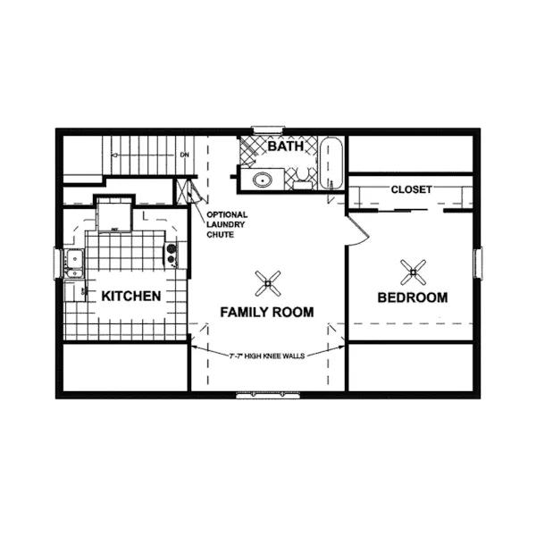 Building Plans Second Floor - Keeley Three-Car Garage  108D-7501 | House Plans and More