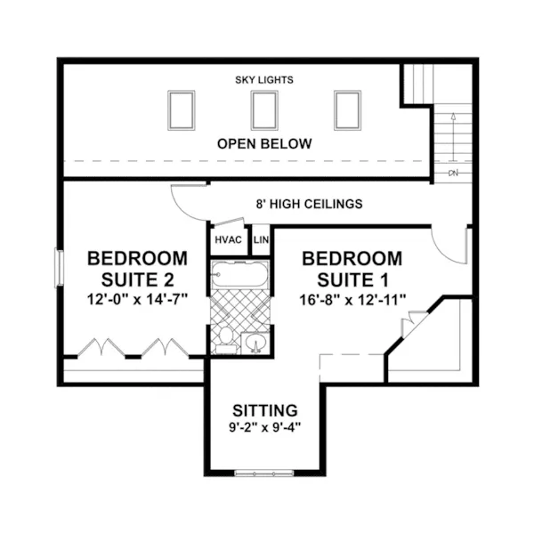 Craftsman House Plan Second Floor -  108D-7505 | House Plans and More