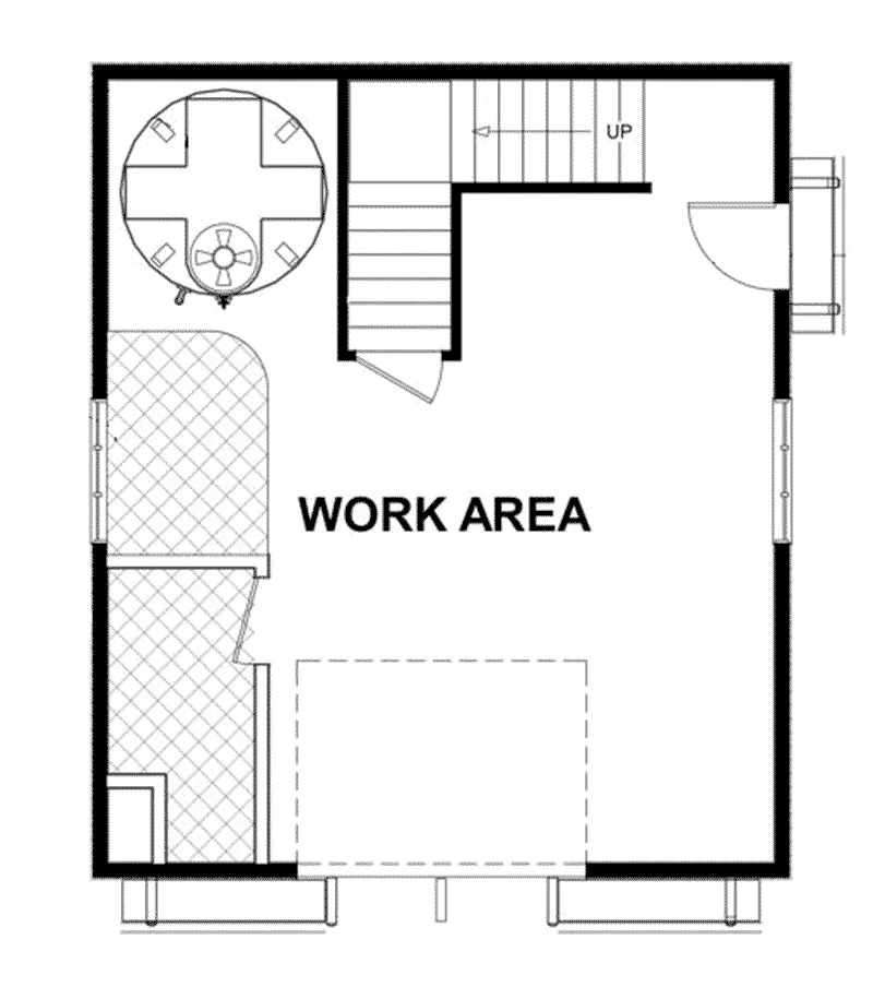 Building Plans First Floor - Carly Country Apartment Garage 108D-7507 | House Plans and More