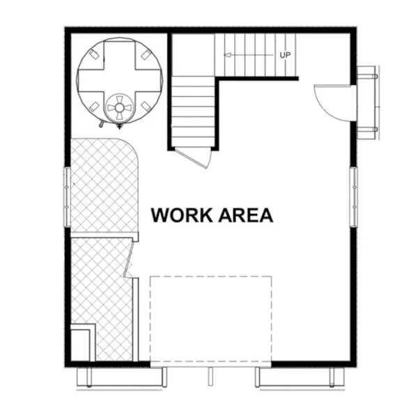 Farmhouse Plan First Floor - Carly Country Apartment Garage 108D-7507 | House Plans and More