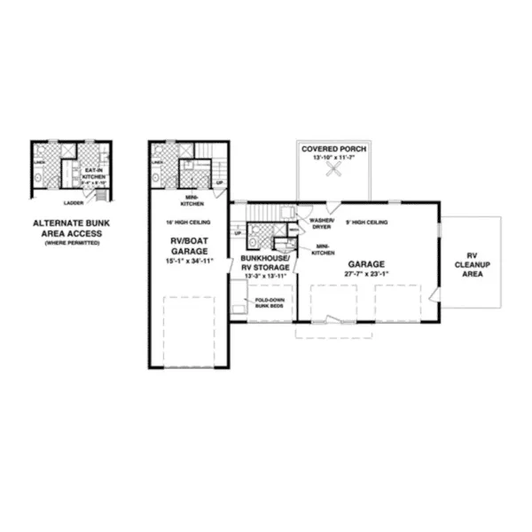 Building Plans Lower Level Floor - 108D-7513 | House Plans and More