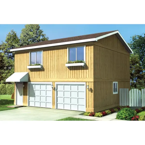 Building Plans Front of Home - Kallista Apartment Garage 109D-6018 | House Plans and More