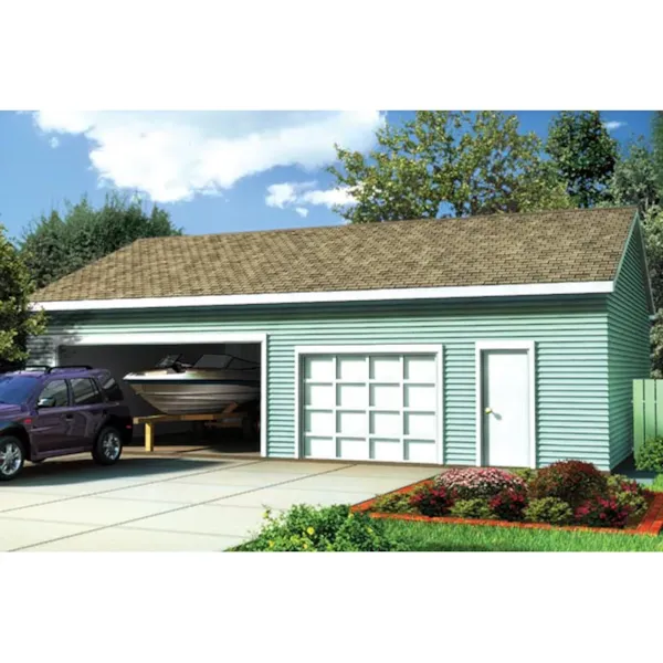 Building Plans Front of Home - Lacacia Two-Car Garage  109D-6020 | House Plans and More