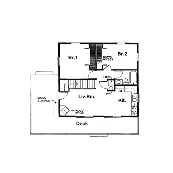 Cabin & Cottage House Plan First Floor - Lavonne Cabin Home 109D-7501 | House Plans and More