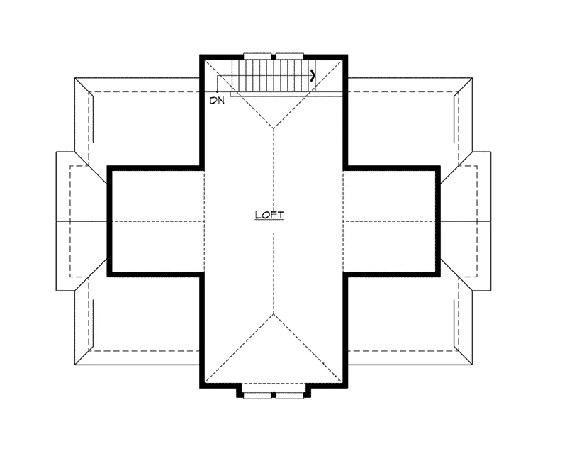 Building Plans Second Floor - Roland Craftsman Garage 110D-7500 | House Plans and More