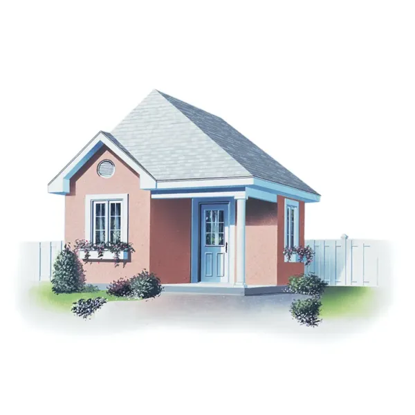 Building Plans Front of Home - Abbot Storage Shed 113D-4500 | House Plans and More