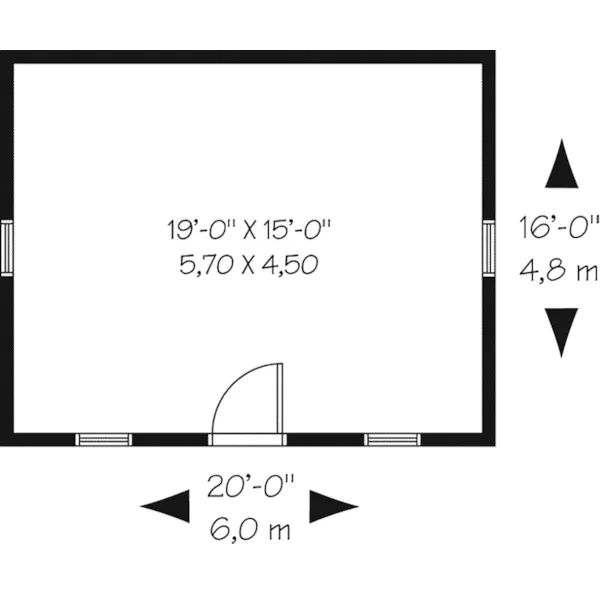 Building Plans First Floor - Jaclyn Garden Shed 113D-4504 | House Plans and More