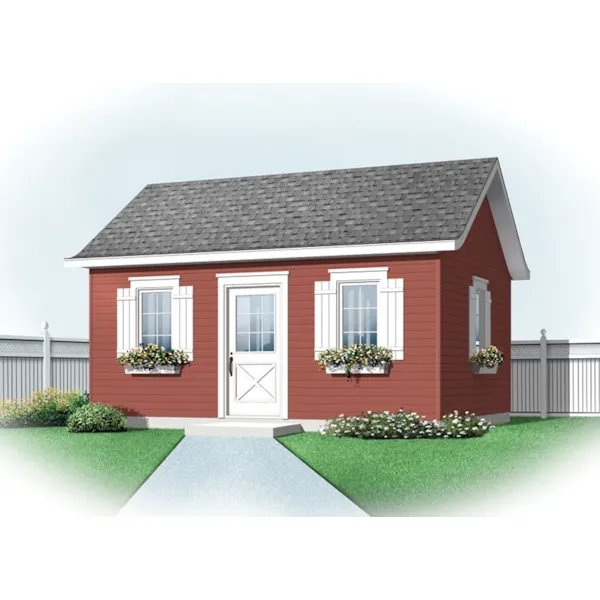 Building Plans Front of Home - Jaclyn Garden Shed 113D-4504 | House Plans and More