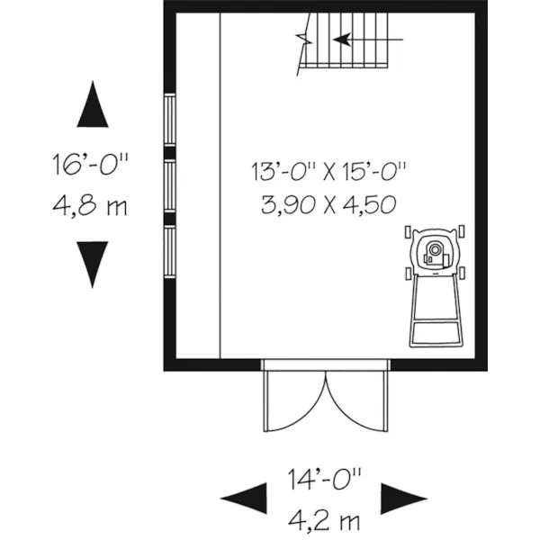 Building Plans First Floor - James Barn Style Shed 113D-4508 | House Plans and More