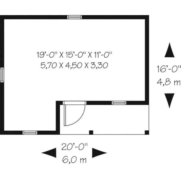 Building Plans First Floor - Kelson Playhouse Shed 113D-4509 | House Plans and More