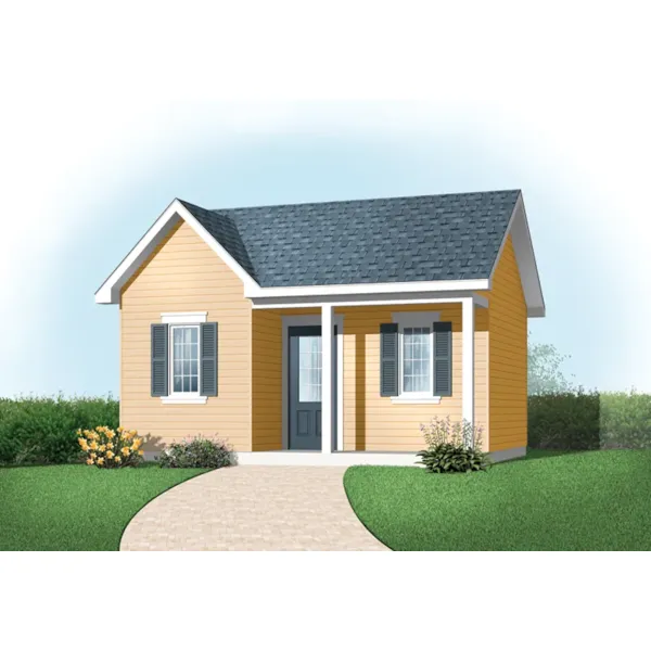 Building Plans Front of Home - Kelson Playhouse Shed 113D-4509 | House Plans and More