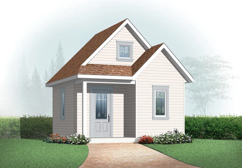 Building Plans Front of Home - Marsha Hill Playhouse Shed 113D-4511 | House Plans and More