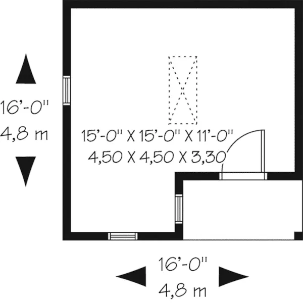 Building Plans First Floor - Medwin Storage Shed 113D-4513 | House Plans and More