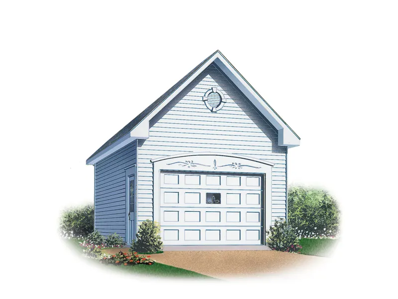 Building Plans Front Image - Faron 1-Car Garage 113D-6006 | House Plans and More