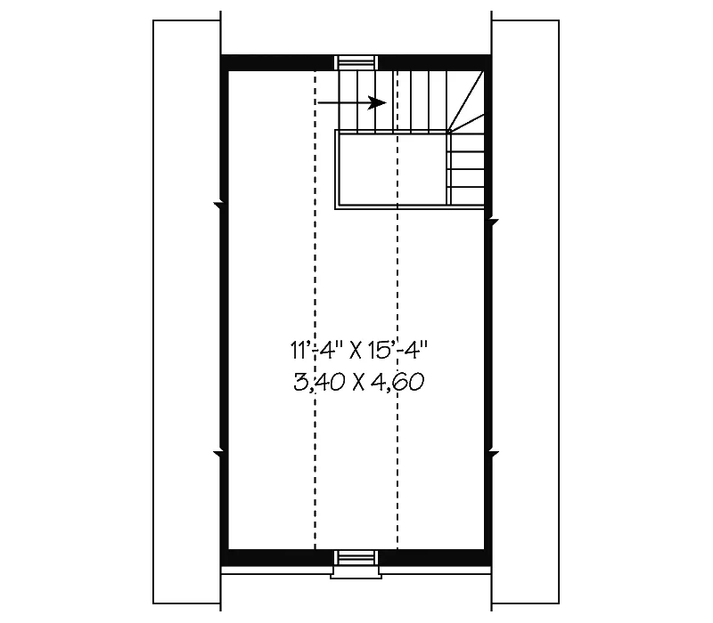 Building Plans Second Floor - Haviland One-Car Garage 113D-6007 | House Plans and More