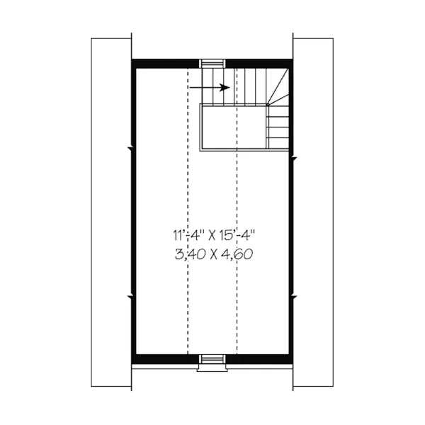 Building Plans Second Floor - Haviland One-Car Garage 113D-6007 | House Plans and More