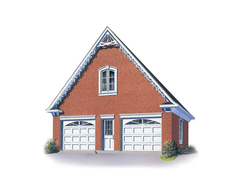 Two-car garage has room to grow on the second floor
