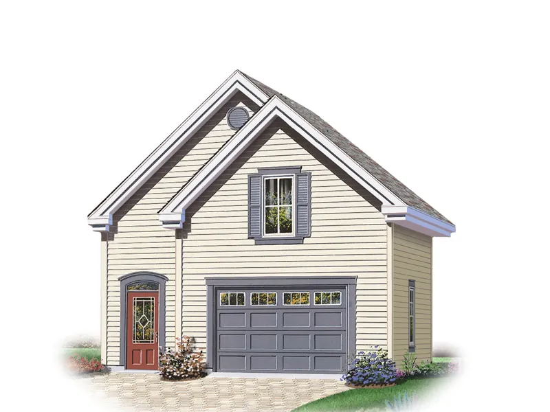 Building Plans Front Image - Marsha Charming One Car Garage 113D-6009 | House Plans and More