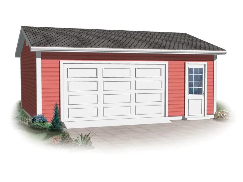 Building Plans Front of Home -  Garron Two-Car Garage 113D-6023 | House Plans and More