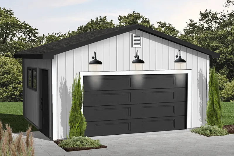 Simple one-car garage design