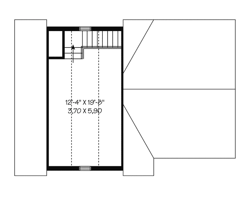 Building Plans Second Floor - Leandra Three-Car Economy Garage 113D-6030 | House Plans and More