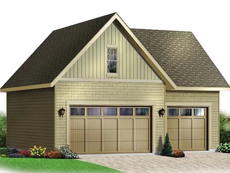 Building Plans Front Photo 01 - Leandra Three-Car Economy Garage 113D-6030 | House Plans and More