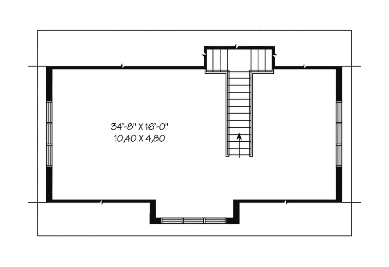Building Plans Second Floor - Edaline Three-Car Garage  113D-6032 | House Plans and More