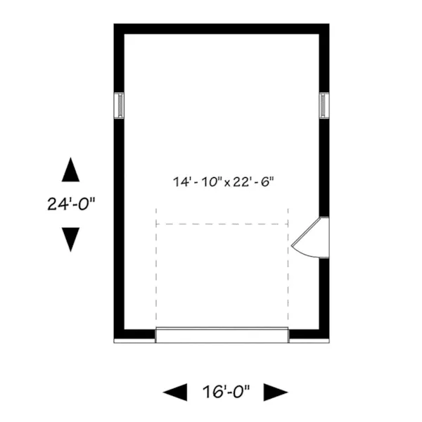 Building Plans First Floor - Pippa Modern 1-Car Garage 113D-6033 | House Plans and More