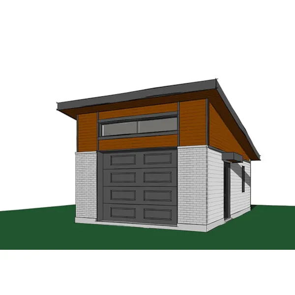 Building Plans Front of Home - Pippa Modern 1-Car Garage 113D-6033 | House Plans and More