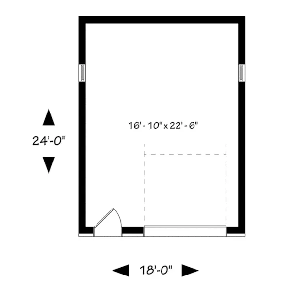 Building Plans First Floor - Reed Modern 1-Car Garage 113D-6034 | House Plans and More