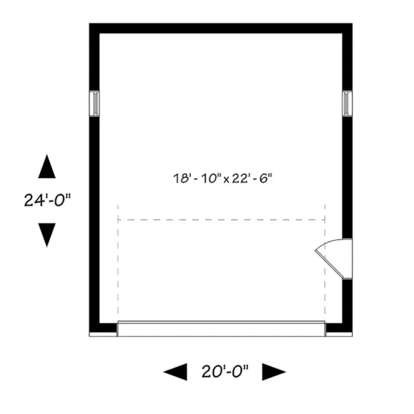 Building Plans First Floor - Sayer Modern 2-Car Garage 113D-6035 | House Plans and More