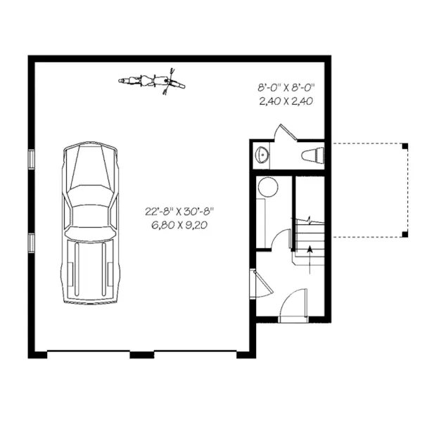 Building Plans First Floor - Lacoya Two-Car Garage  113D-7504 | House Plans and More