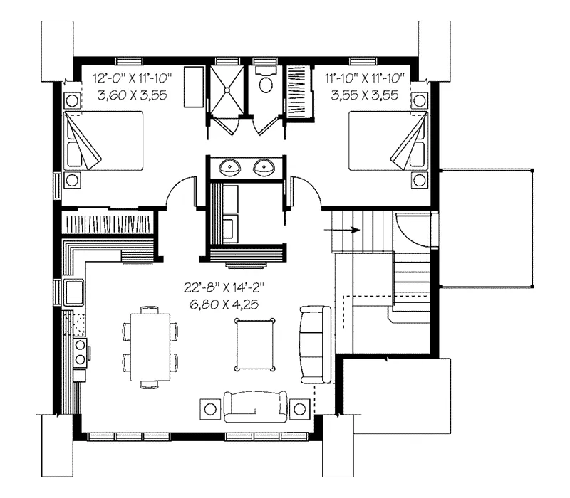 Building Plans Second Floor - Lacoya Two-Car Garage  113D-7504 | House Plans and More