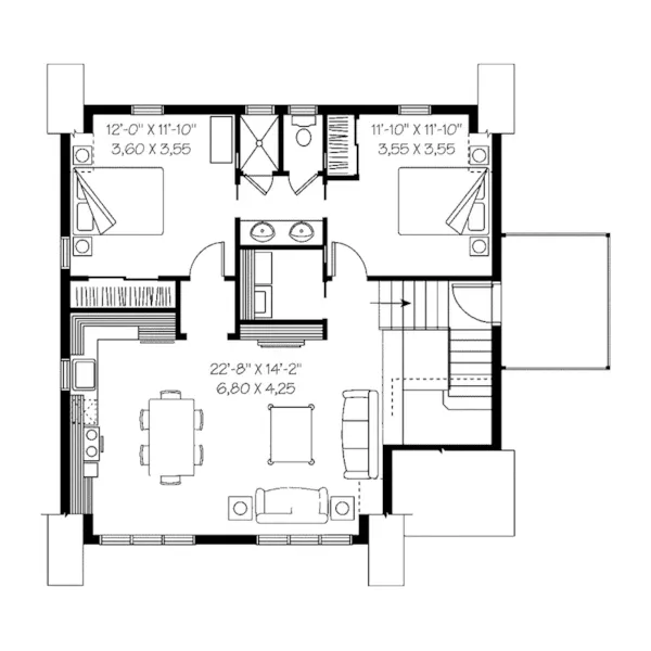 Building Plans Second Floor - Lacoya Two-Car Garage  113D-7504 | House Plans and More