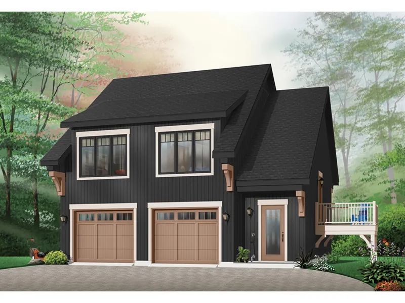 Building Plans Front Photo 01 - Lacoya Two-Car Garage  113D-7504 | House Plans and More