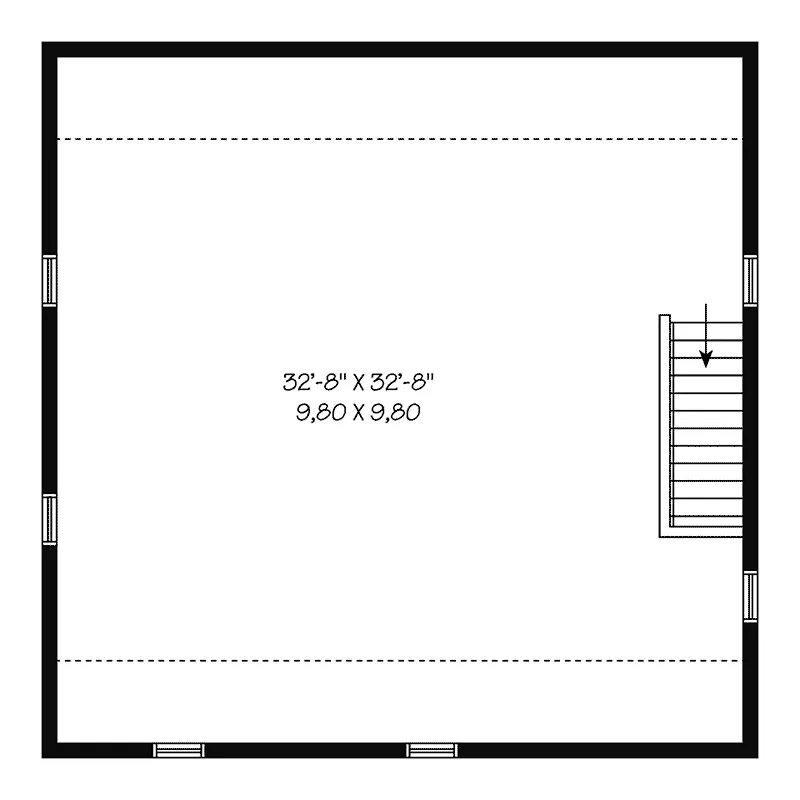 Building Plans Second Floor - Steffen Two-Car Garage 113D-7506 | House Plans and More