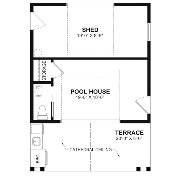 Modern House Plan First Floor - 113D-7513 | House Plans and More