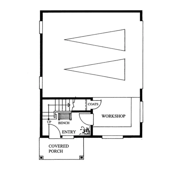 Building Plans First Floor - Homestead Rustic Garage 117D-6001 | House Plans and More