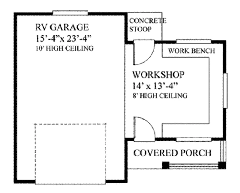 Building Plans First Floor - Rogers RV Garage & Workshop 117D-6002 | House Plans and More