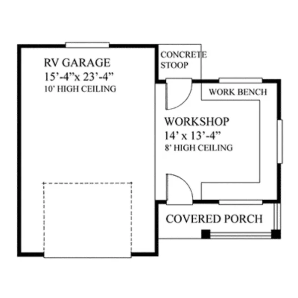 Building Plans First Floor - Rogers RV Garage & Workshop 117D-6002 | House Plans and More